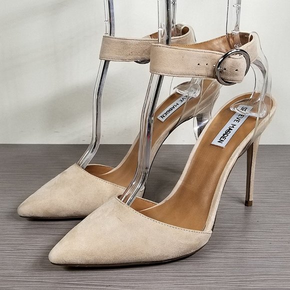 Steve Madden Diva Pointed Toe Pump, Nude Suede, Womens Size 8.5 M - Picture 1 of 11